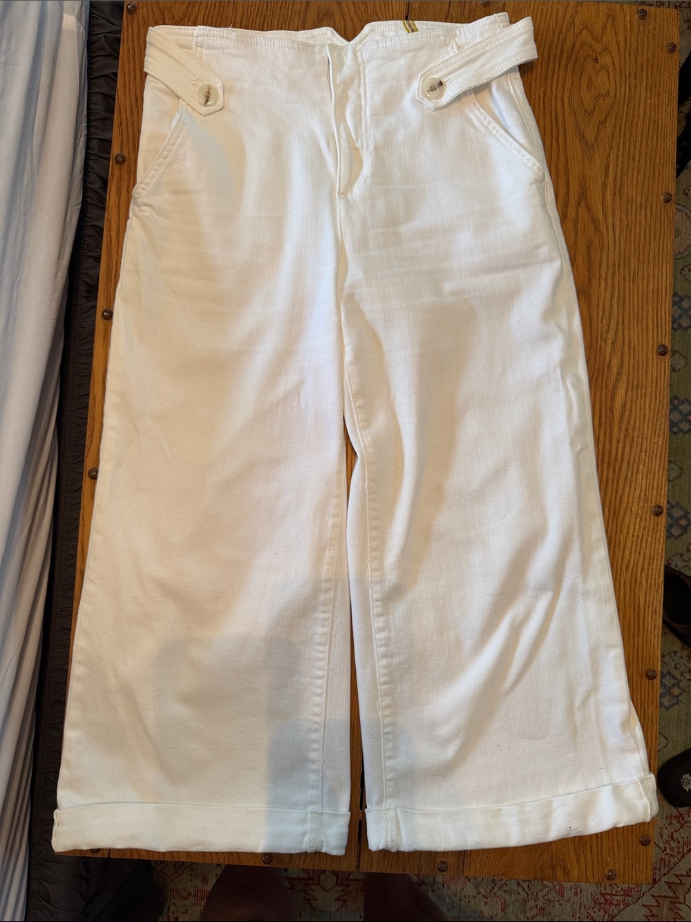 Anthropologie Maeve White Wide-Leg Women’s pants